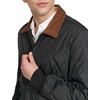 image:imageDOCKERS Mens Diamond Quilted Jacket With Corduroy CollarBlack