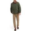 image:imageDOCKERS Mens Diamond Quilted Jacket With Corduroy CollarOlive