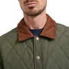image:imageDOCKERS Mens Diamond Quilted Jacket With Corduroy CollarOlive