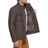 image:imageDOCKERS Mens Faux Leather Military JacketDark Brown