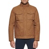 image:imageDOCKERS Mens Faux Leather Military JacketSaddle