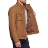 image:imageDOCKERS Mens Faux Leather Military JacketSaddle