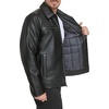 image:imageDOCKERS Mens James Faux Leather JacketBlack Modern Zip