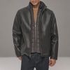 image:imageDOCKERS Mens The Dylan Faux Leather Racer JacketDark Brown With Bib