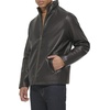 image:imageDOCKERS Mens The Dylan Faux Leather Racer JacketDark Brown With Bib