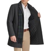 image:imageDOCKERS Mens The Henry Wool Blend Top CoatCharcoal With Scarf