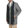image:imageDOCKERS Mens The Henry Wool Blend Top CoatLight Grey With Scarf