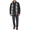 image:imageDOCKERS Mens Wool Melton Two Pocket Full Length Duffle CoatBlackScarf