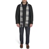 image:imageDOCKERS Mens Wool Melton Two Pocket Full Length Duffle CoatBlackScarf