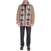 image:imageDOCKERS Mens Wool Melton Two Pocket Full Length Duffle CoatCamelScarf