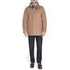 image:imageDOCKERS Mens Wool Melton Two Pocket Full Length Duffle CoatCamelScarf
