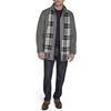 image:imageDOCKERS Mens Wool Melton Two Pocket Full Length Duffle CoatLight GreyScarf