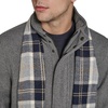 image:imageDOCKERS Mens Wool Melton Two Pocket Full Length Duffle CoatLight GreyScarf