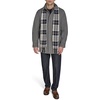 image:imageDOCKERS Mens Wool Melton Two Pocket Full Length Duffle CoatLight GreyScarf