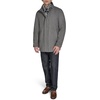image:imageDOCKERS Mens Wool Melton Two Pocket Full Length Duffle CoatLight GreyScarf