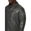image:imageDockers Mens James Faux Leather Jacket Regular Big amp Tall SizesGrey W Chest Zip