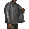 image:imageDockers Mens James Faux Leather Jacket Regular Big amp Tall SizesGrey W Chest Zip