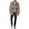 image:imageDockers Mens Weston Wool Blend Coat with ScarfCamelLight Grey Scarf