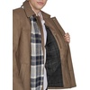 image:imageDockers Mens Weston Wool Blend Coat with ScarfChocolateLight Grey Scarf