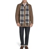 image:imageDockers Mens Weston Wool Blend Coat with ScarfChocolateLight Grey Scarf
