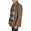 image:imageDockers Mens Weston Wool Blend Coat with ScarfChocolateLight Grey Scarf