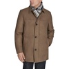 image:imageDockers Mens Weston Wool Blend Coat with ScarfChocolateLight Grey Scarf
