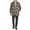 image:imageDockers Mens Weston Wool Blend Coat with ScarfChocolateLight Grey Scarf