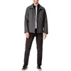 image:imageDockers Mens Wool Blend ZipUp Jacket with Quilted BibCharcoal Herringbone