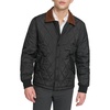 image:imageDOCKERS Mens Diamond Quilted Jacket With Corduroy CollarBlack