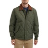 image:imageDOCKERS Mens Diamond Quilted Jacket With Corduroy CollarOlive
