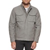 image:imageDOCKERS Mens Faux Leather Military JacketLight Grey
