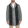 image:imageDOCKERS Mens The Henry Wool Blend Top CoatLight Grey With Scarf