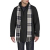 image:imageDOCKERS Mens Wool Melton Two Pocket Full Length Duffle CoatBlackScarf