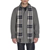 image:imageDOCKERS Mens Wool Melton Two Pocket Full Length Duffle CoatLight GreyScarf