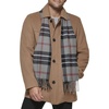 image:imageDockers Mens Weston Wool Blend Coat with ScarfCamelLight Grey Scarf