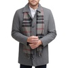 image:imageDockers Mens Weston Wool Blend Coat with ScarfLight Grey