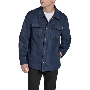 image:imageDOCKERS Mens Classic ShacketNavy Faux Suede