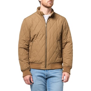 image:imageDOCKERS Mens Diamond Quilted Stand Collar BomberBrown