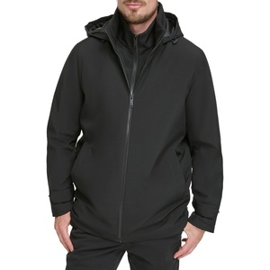 image:imageDOCKERS Mens Dwight Soft Shell Bib JacketBlack Hooded