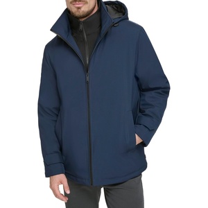 image:imageDOCKERS Mens Dwight Soft Shell Bib JacketNavy Hooded