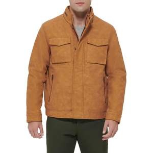 image:imageDOCKERS Mens Faux Leather Military JacketGold Nubuck Faux Suede