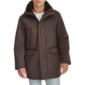 image:imageDOCKERS Mens Faux Shearling Walking CoatDark Brown
