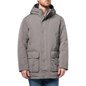 image:imageDOCKERS Mens Hooded Parka With Utility PocketsGargoyle