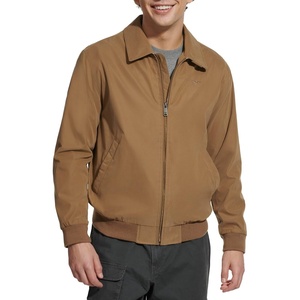 image:imageDOCKERS Mens Micro Twill Golf Bomber JacketBrown Unfilled