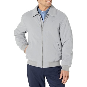 image:imageDOCKERS Mens Micro Twill Golf Bomber JacketGrey Filled