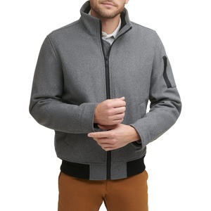 image:imageDOCKERS Mens Ron Wool Blend BomberLight Grey