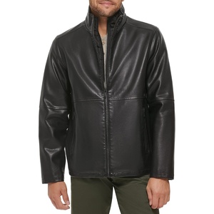 image:imageDOCKERS Mens The Dylan Faux Leather Racer JacketBlack With Bib