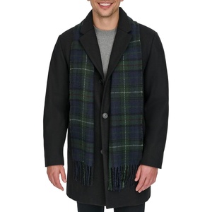 image:imageDOCKERS Mens The Henry Wool Blend Top CoatBlack With Scarf