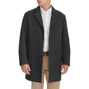 image:imageDOCKERS Mens The Henry Wool Blend Top CoatCharcoal With Scarf