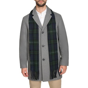 image:imageDOCKERS Mens The Henry Wool Blend Top CoatLight Grey With Scarf